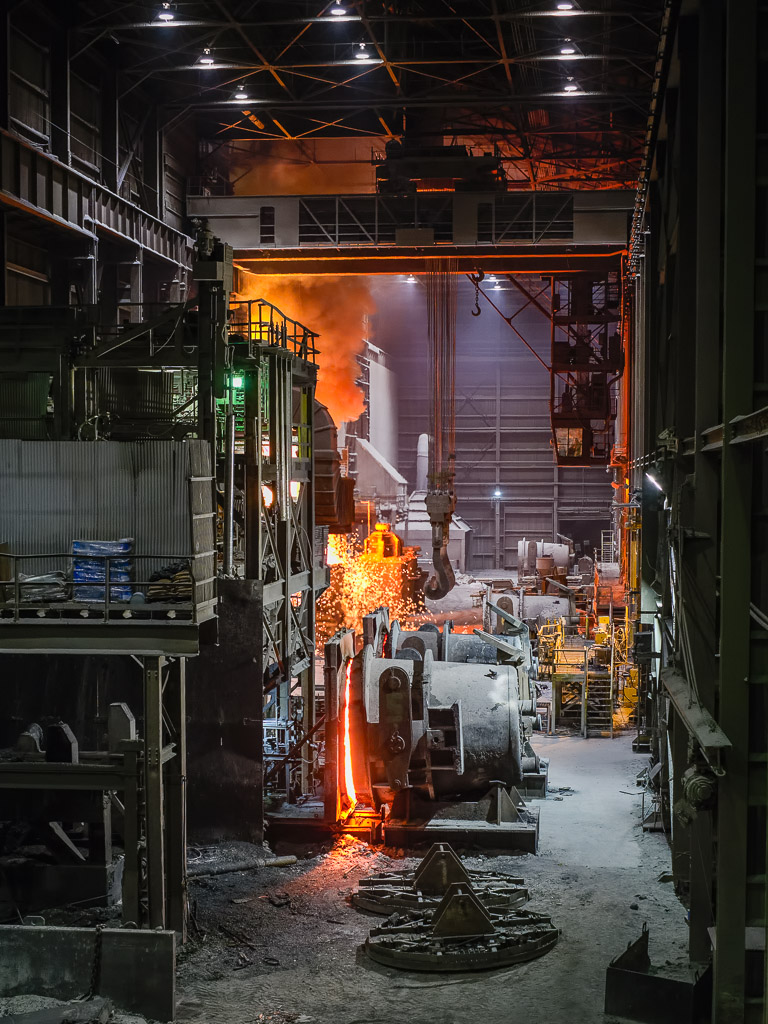 The next to the last heat is tapped down at the electric arc furnace (EAF).

So, it's over.

The steel mill where I've worked for 22 years has closed the 